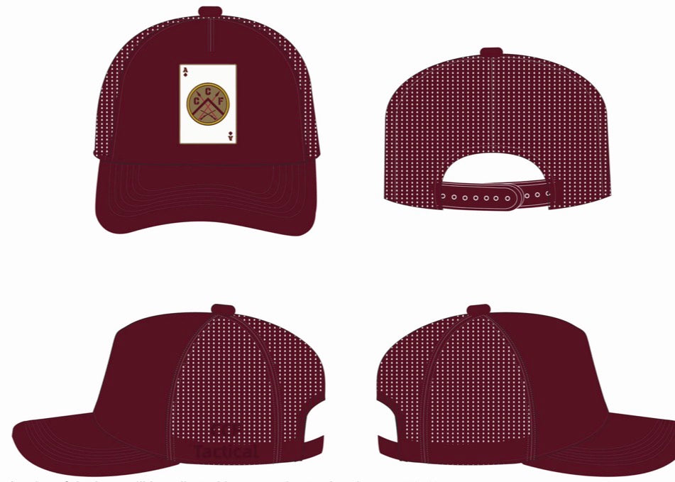 Ace of Spades Burgundy Trucker Hat
