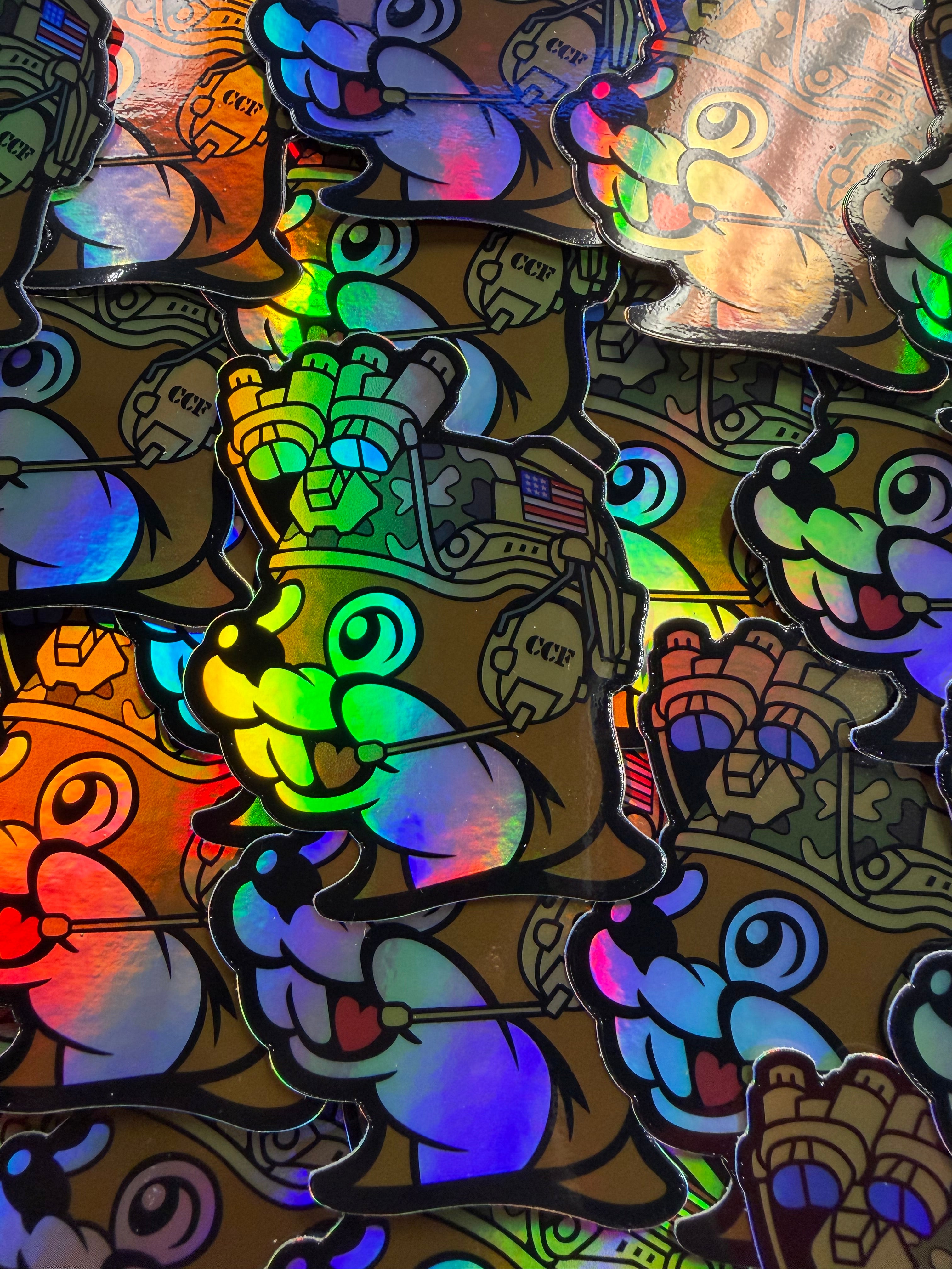 Tactical Beaver Holographic Sticker