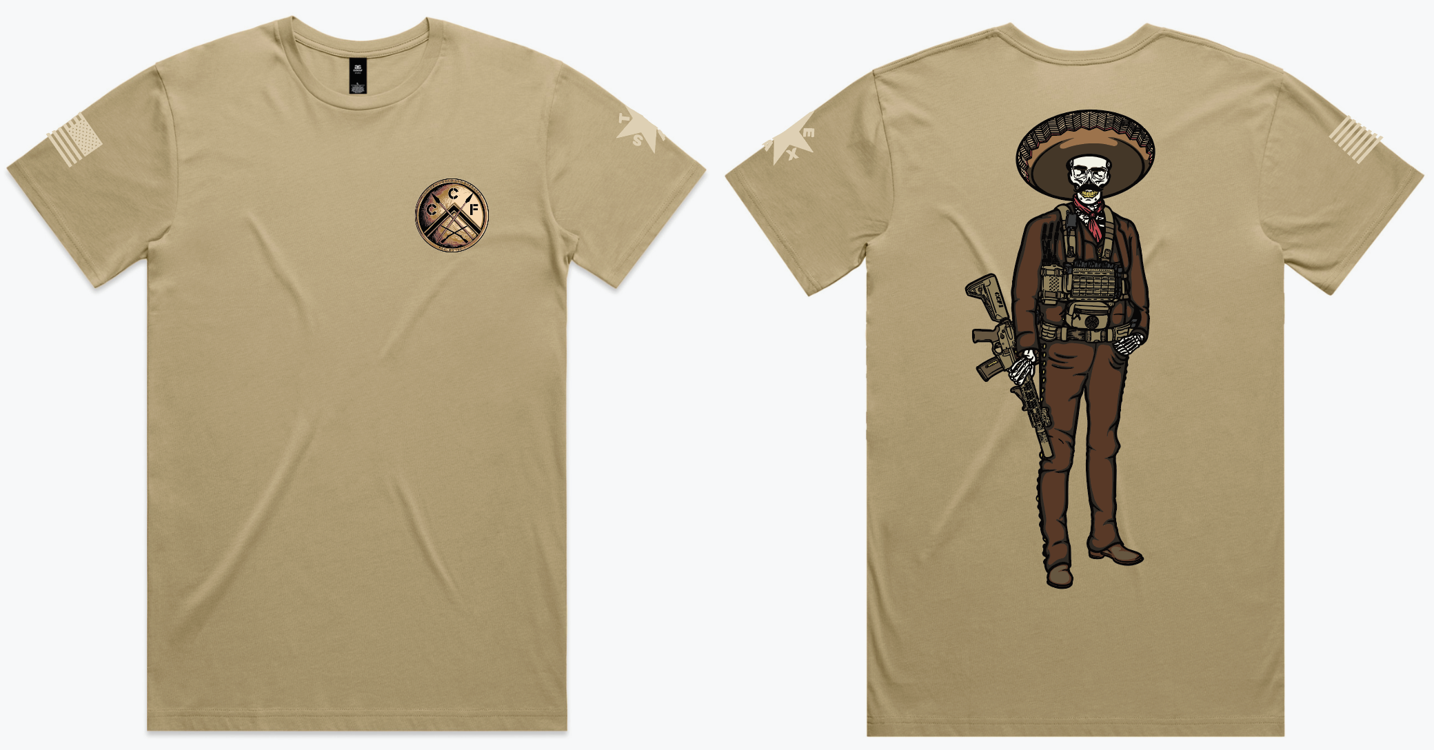Tactical Charro Khaki Short Sleeve T-Shirt